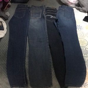 Four pairs of girls jeans